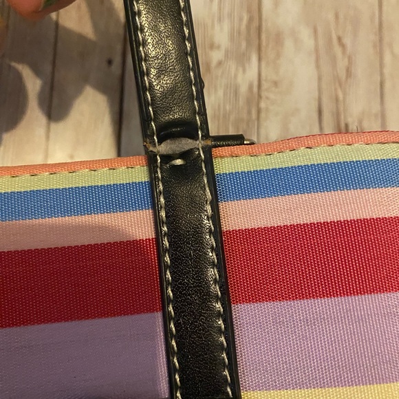 Kate Spade Vintage small bag, stripes purse, mini bag Y2K retro pink blue yellow - Picture 3 of 11